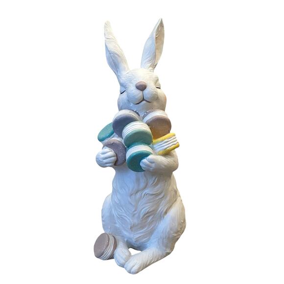 Sweet Treats Oversized 24in Bunny Rabbit With Macarons Easter Spring Decor New - Picture 9 of 16